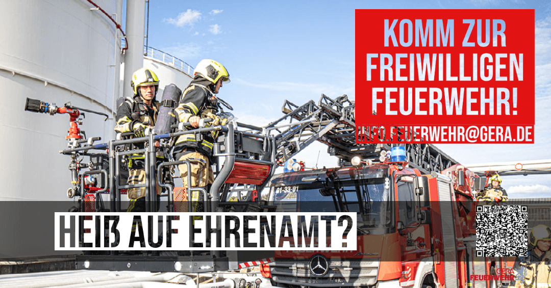 Heiß auf Ehrenamt? Komm zur Freiwilligen Feuerwehr!. © Amt für Brand- und Katastrophenschutz