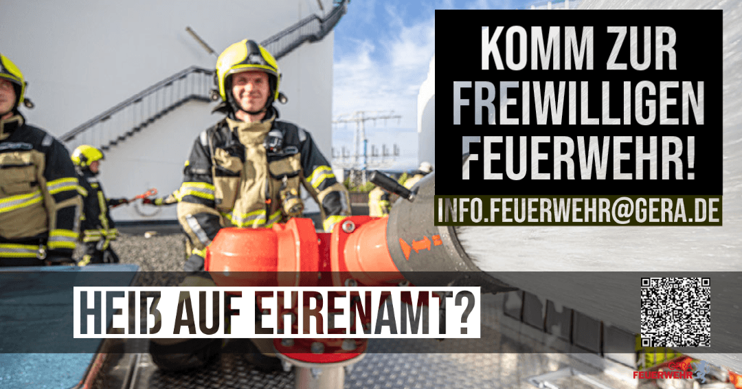 Heiß auf Ehrenamt? Komm zur Freiwilligen Feuerwehr!. © Amt für Brand- und Katastrophenschutz