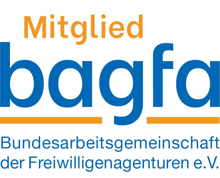 Worbildmarke für Mitglieder der Bundesarbeitsgemeinschaft der Freiwilligenagenturen e.V.. © Bundesarbeitsgemeinschaft der Freiwilligenagenturen e. V.