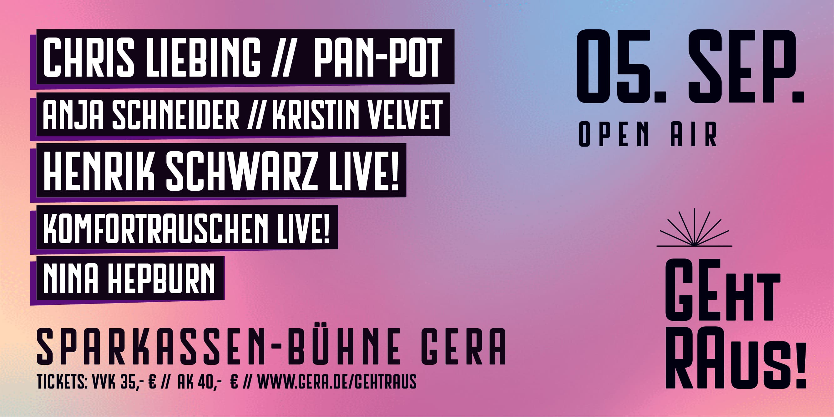 GEht RAus! 2026. © Stadt Gera