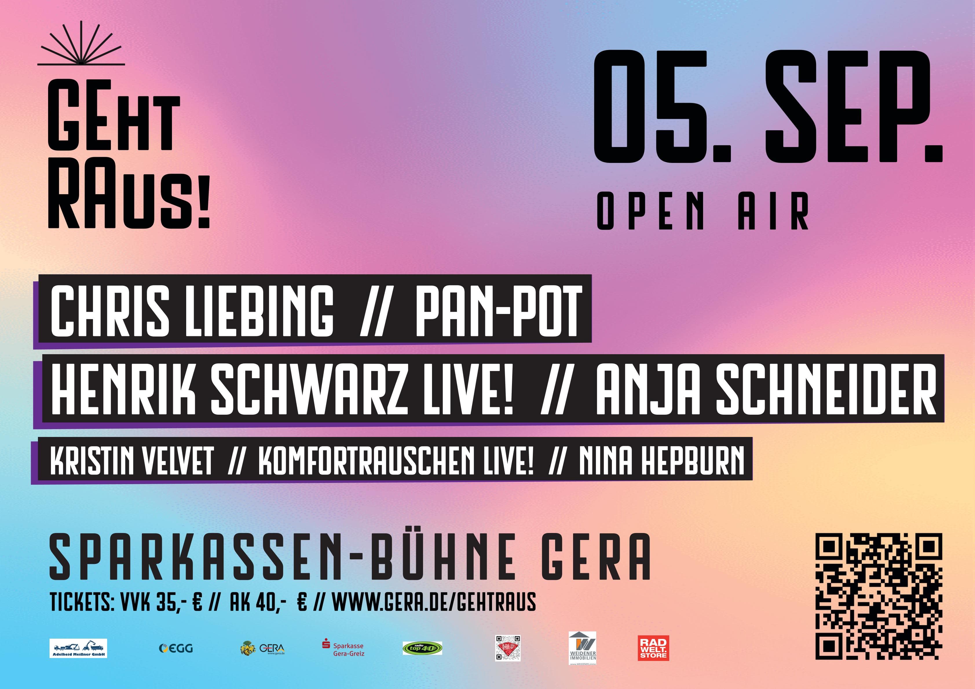 GEht RAus! am 05.09.2026 Sparkassenbühne Gera