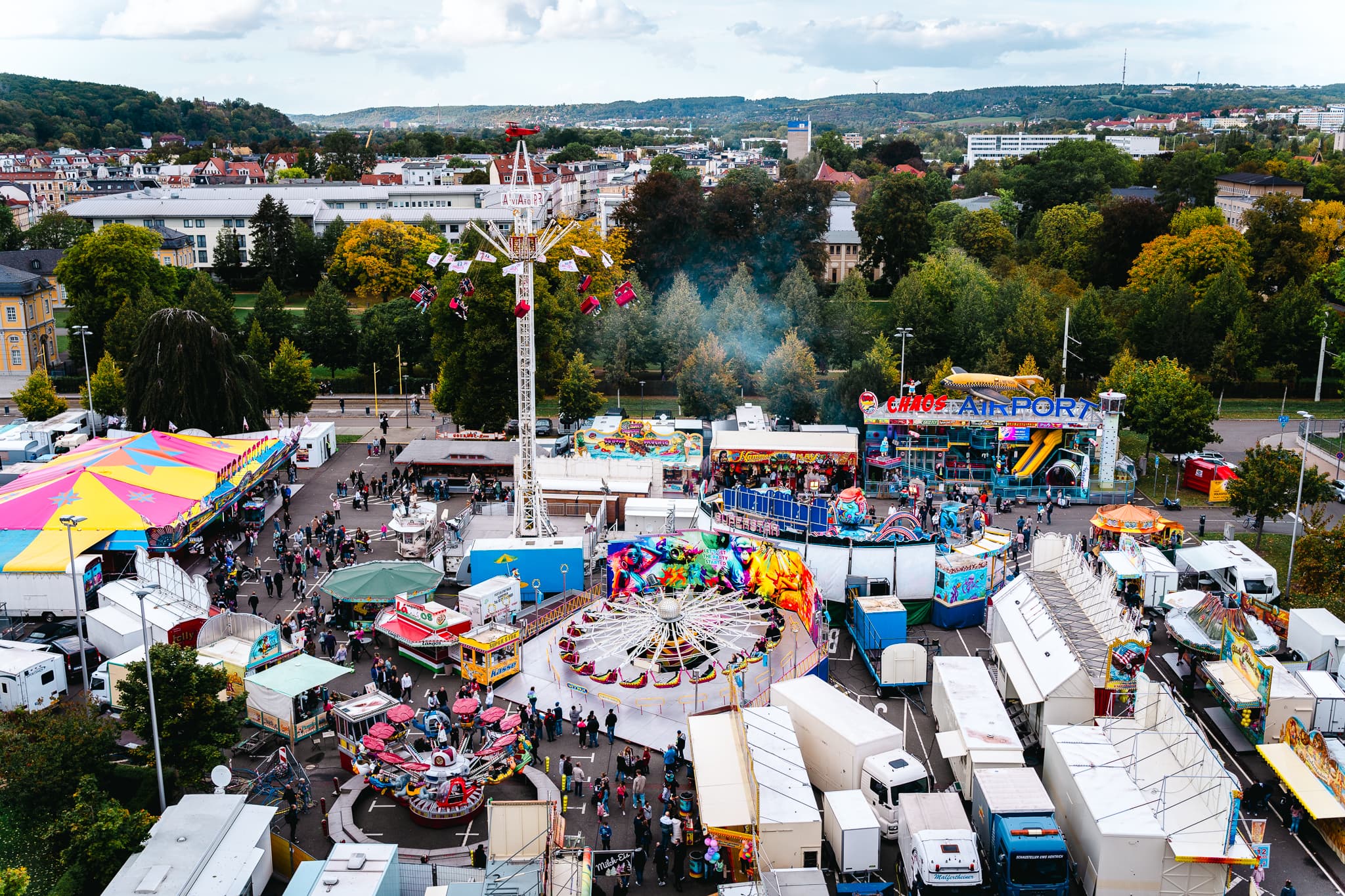 Blick auf das Herbstvolksfest
