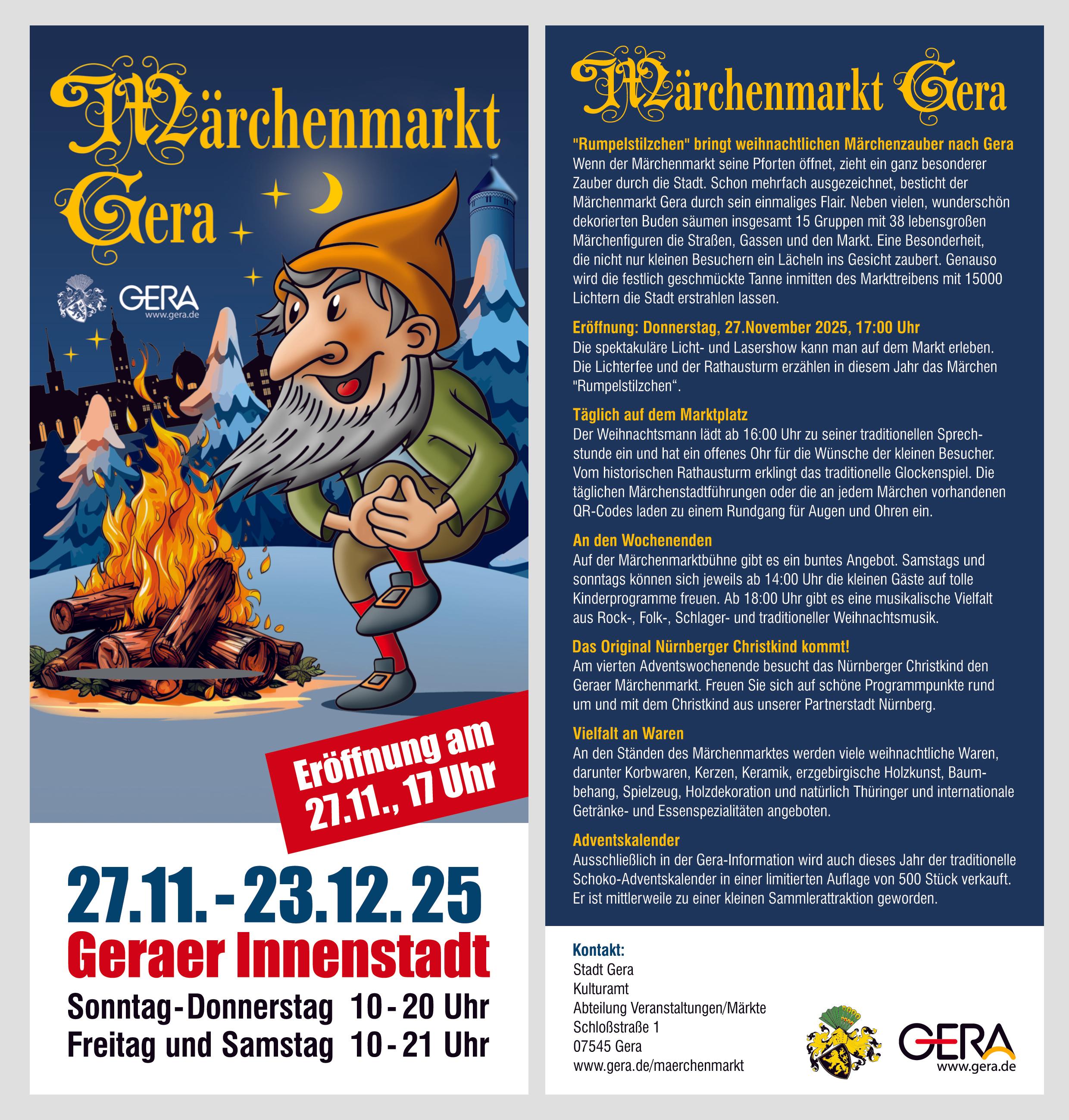 Flyer Märchenmarkt 2025. © Ralf Danndorf