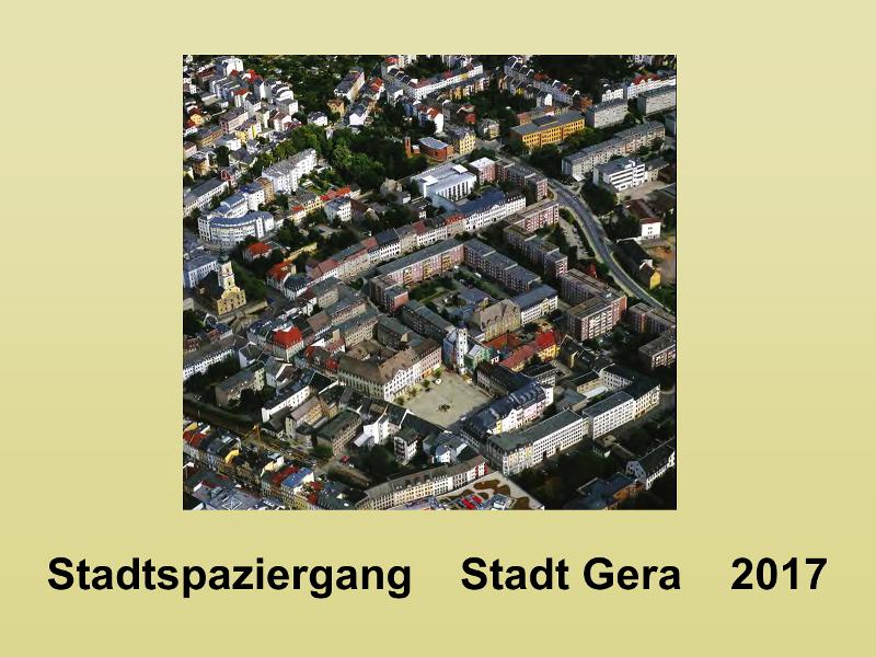 Luftaufnahme vom Stadtzentrum Gera