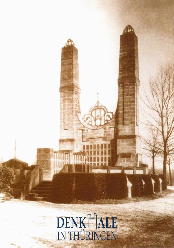 Rückseite der Publikation mit einem historischen Foto vom Krematorium des Ostfriedhofes Gera. © Stadt Gera