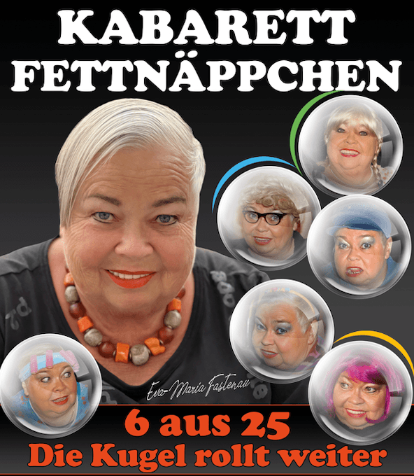 Die Hauptrolle für das Stück "6 aus 25 - Die Kugel rollt weiter".. © Kabarett Fettnäppchen