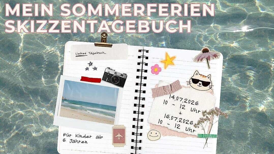 Mein Sommerferien-Skizzen- & Tagebuch. © Canva