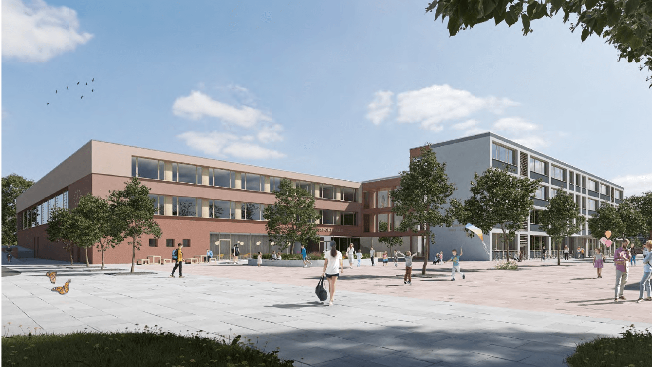 Der Entwurf für den künftigen Bildungscampus Lusan. © Hartmann und Helm Planungsgesellschaft mbH Weimar, Vitaminoffice Architekten BDA Erfurt