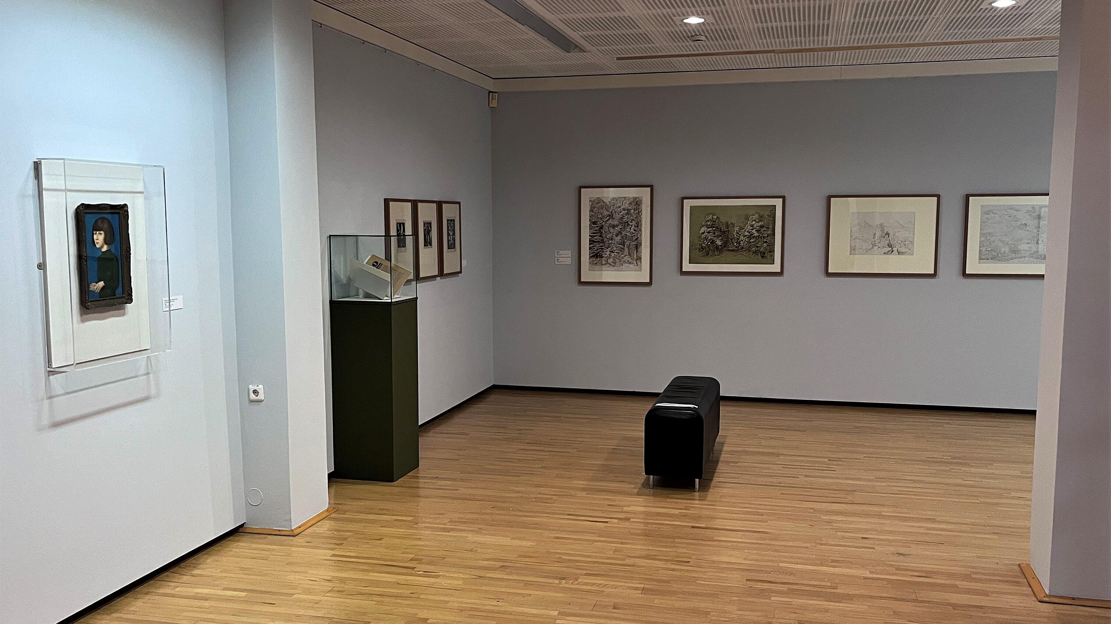 Raum mit Bildern von Otto Dix an den Wänden. © Stadt Gera