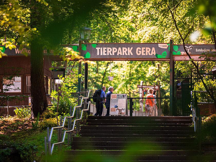 Der Eingangsbereich der Tierparks. © Stadt Gera