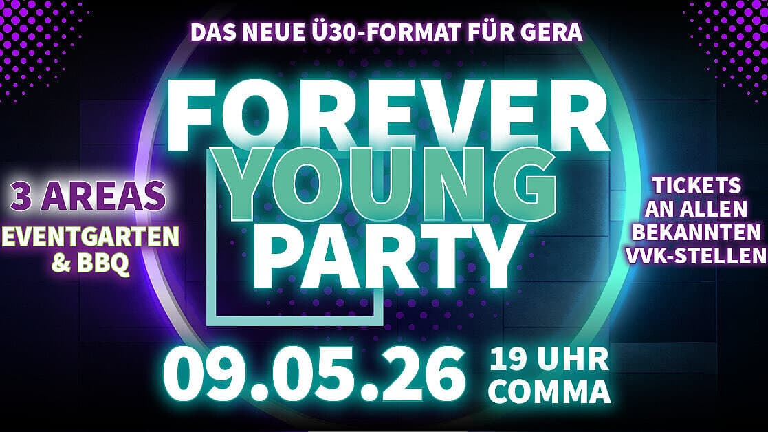 Forever Young Party am 09.05.2026 im Comma. © Stadt Gera