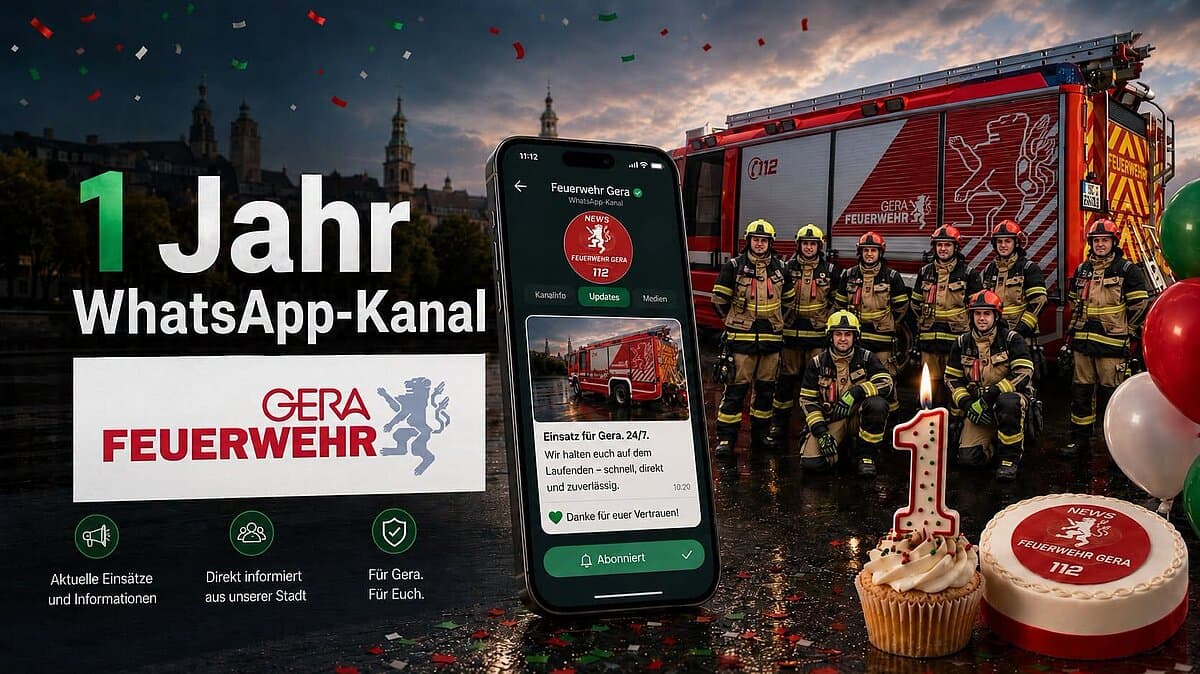 Feuerwehr Gera. © Amt für Brand- und Katastrophenschutz