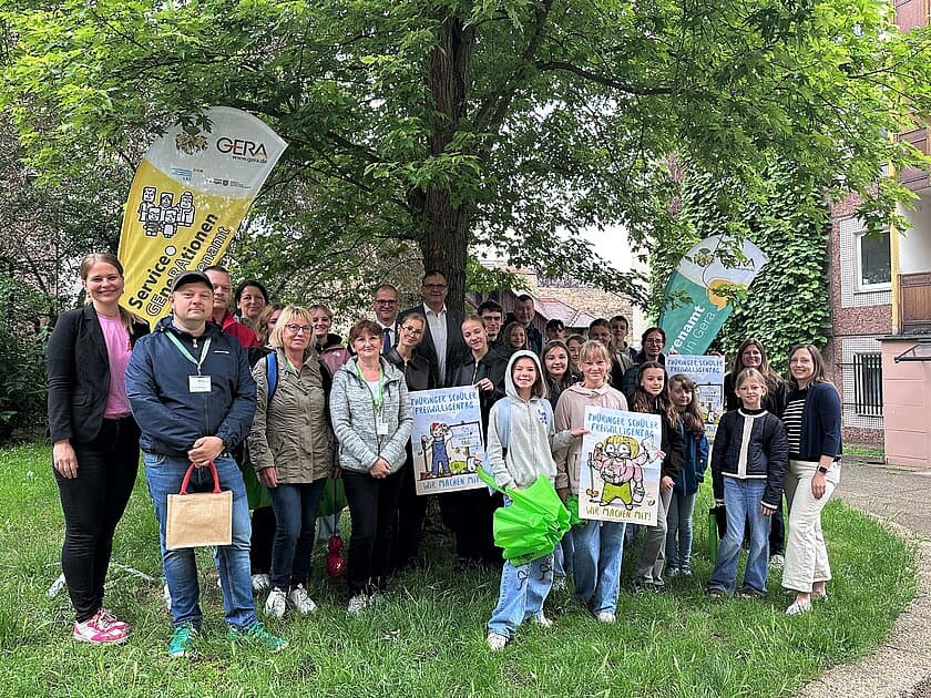 Gruppe mit Kindern und Erwachsene. © Stadt Gera