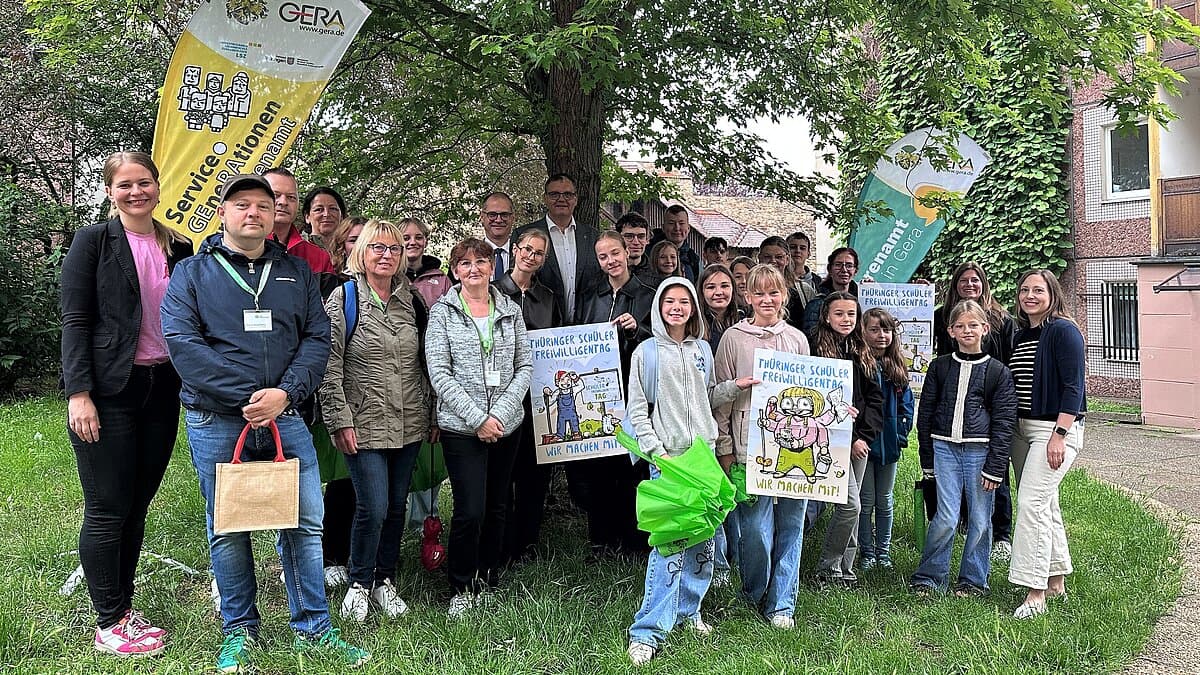 Gruppe mit Kindern und Erwachsene. © Stadt Gera