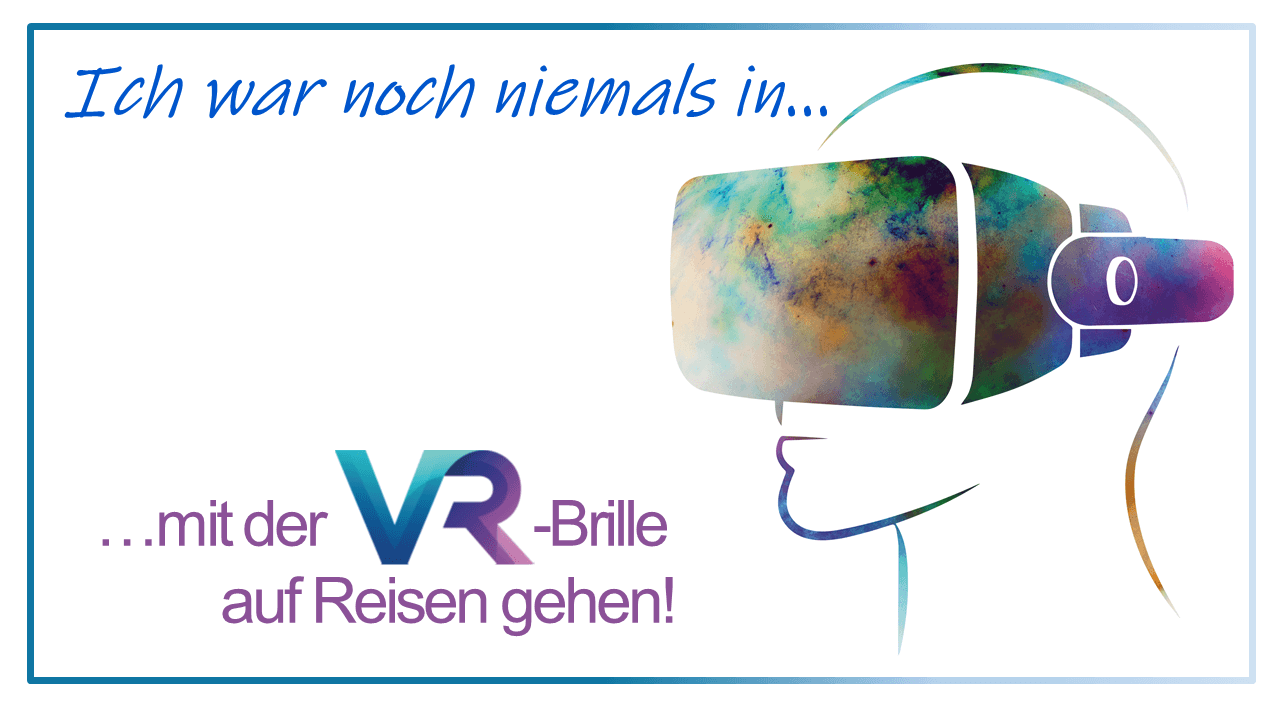 schlichter weißer Hintergrund, rechts ist ein Kopf zu sehen, der eine VR-Brille trägt. © Anja Wegner-Rau | Canva