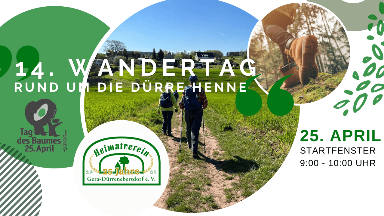 14. Wandertag - Rund um die dünne Henne. © Heimatverein Gera-Dürrenebersdorf e.V.