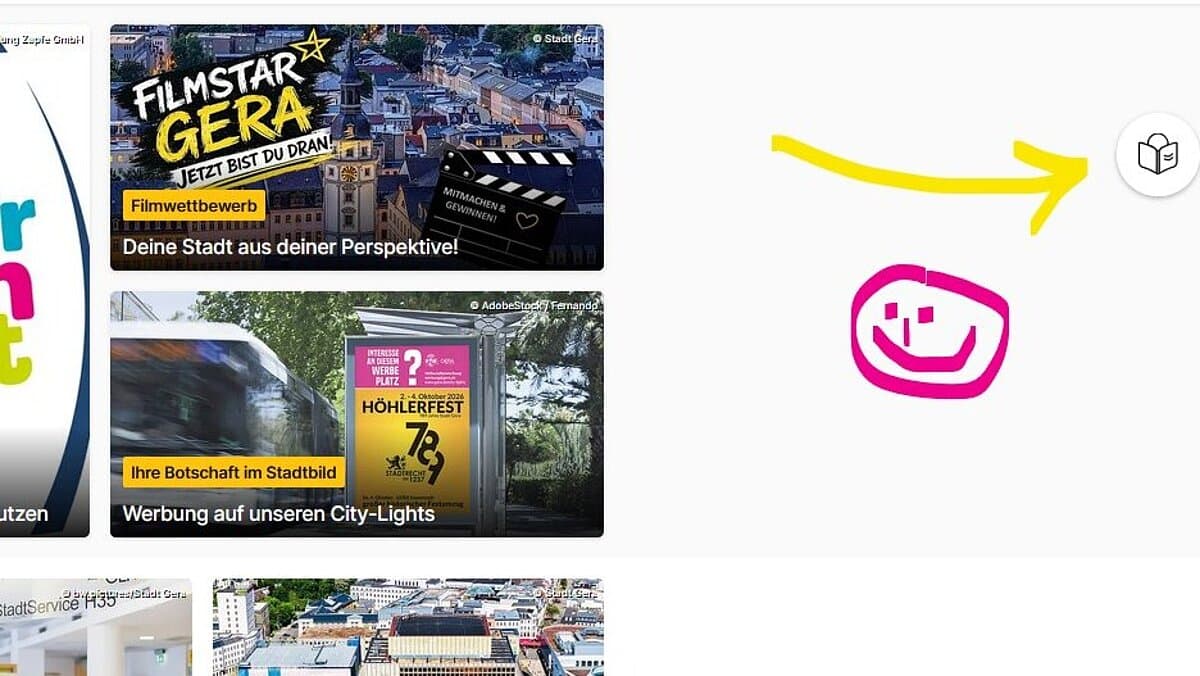 Hinweis auf Symbol. © Stadt Gera