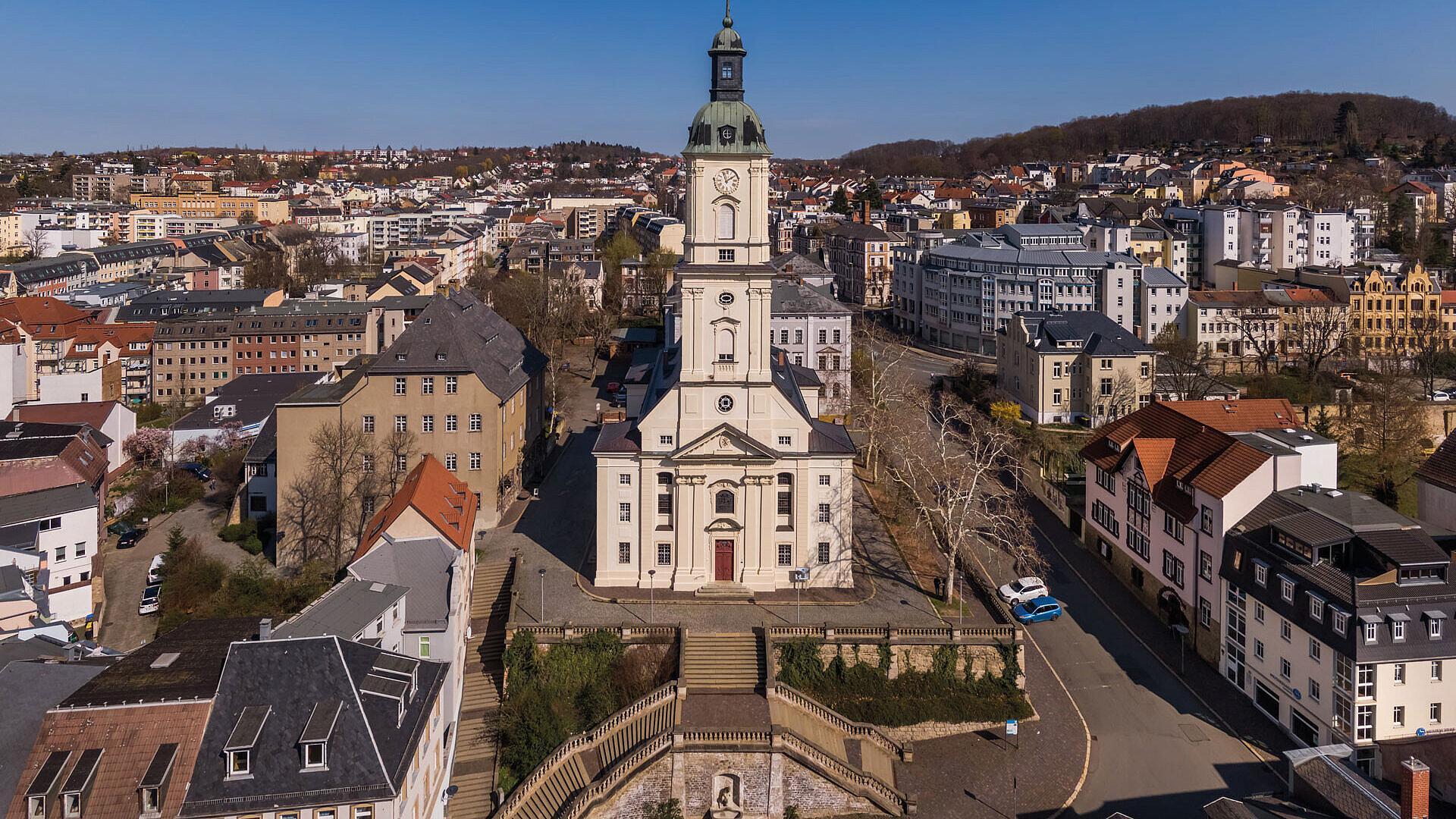 Luftbild der Salvatorkirche