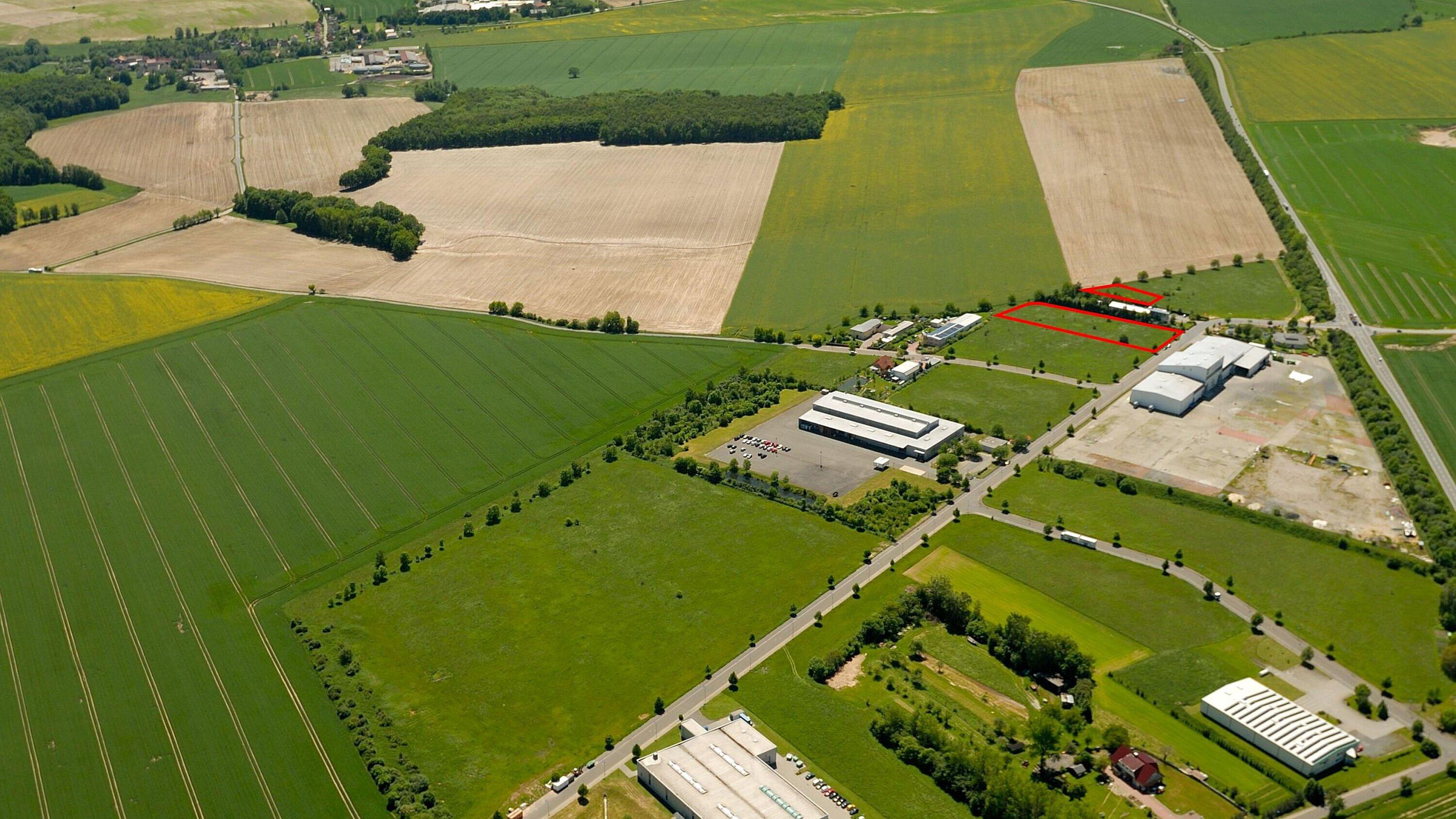 Luftbild der Gewerbeflächen in Gera Hermsdorf