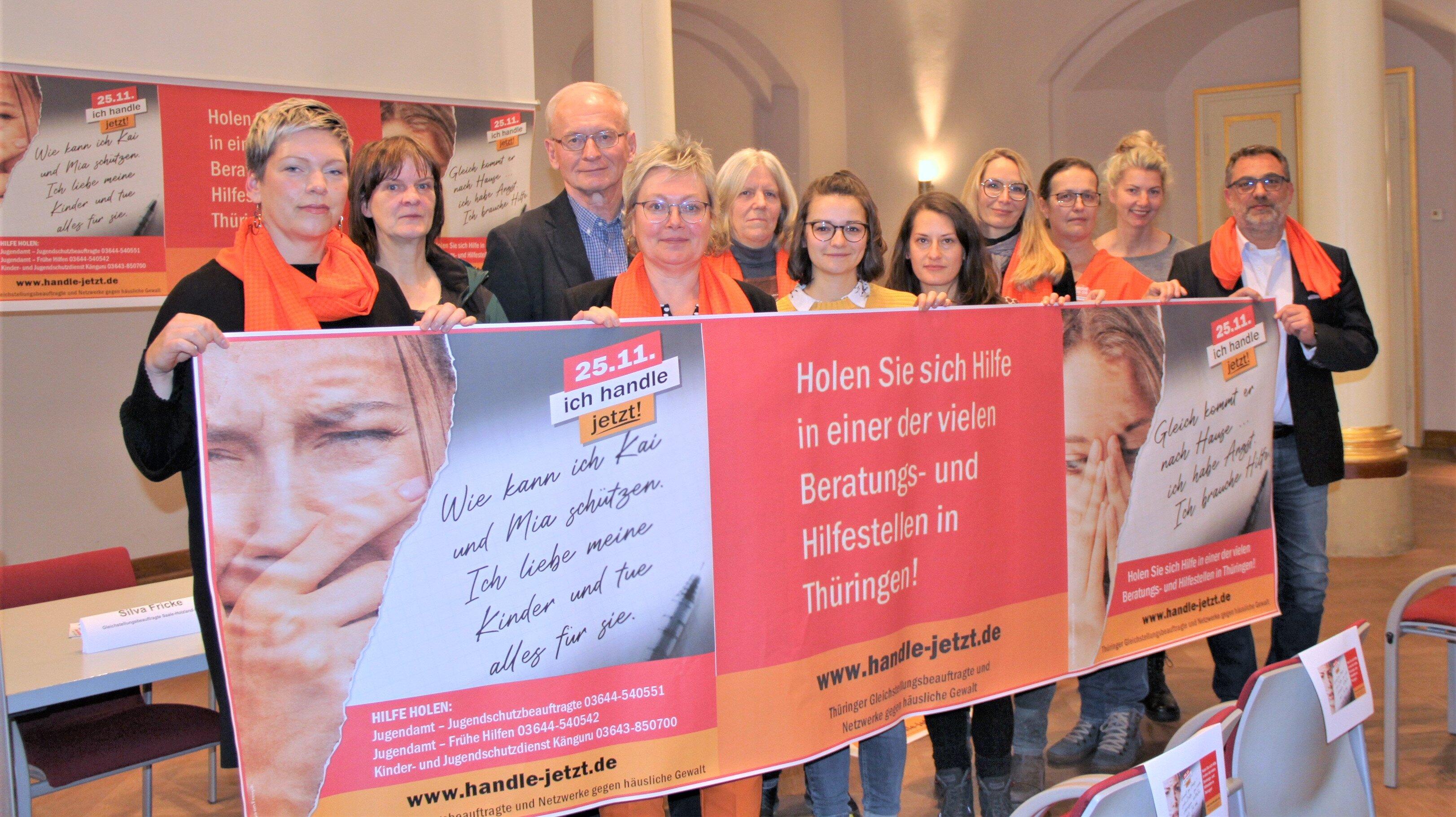 Abschluss der Kampagne "25.11. ich handle jetzt". © Stadt Gera