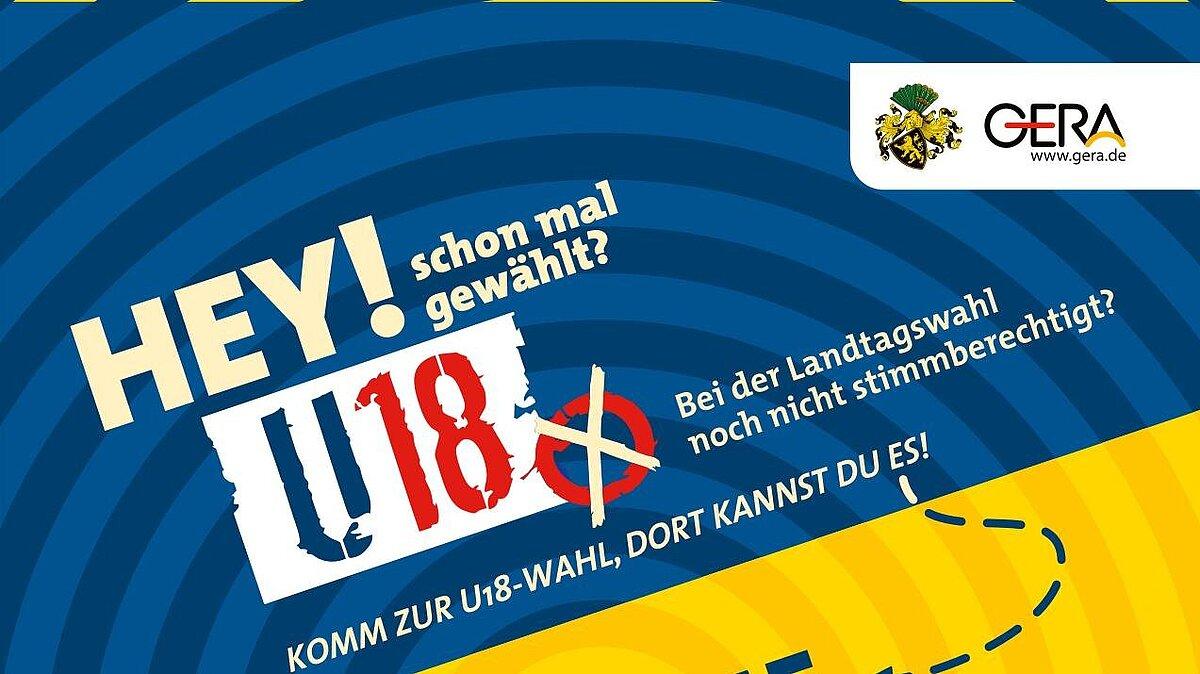 Infoflyer zur U18-Wahl. © Stadt Gera
