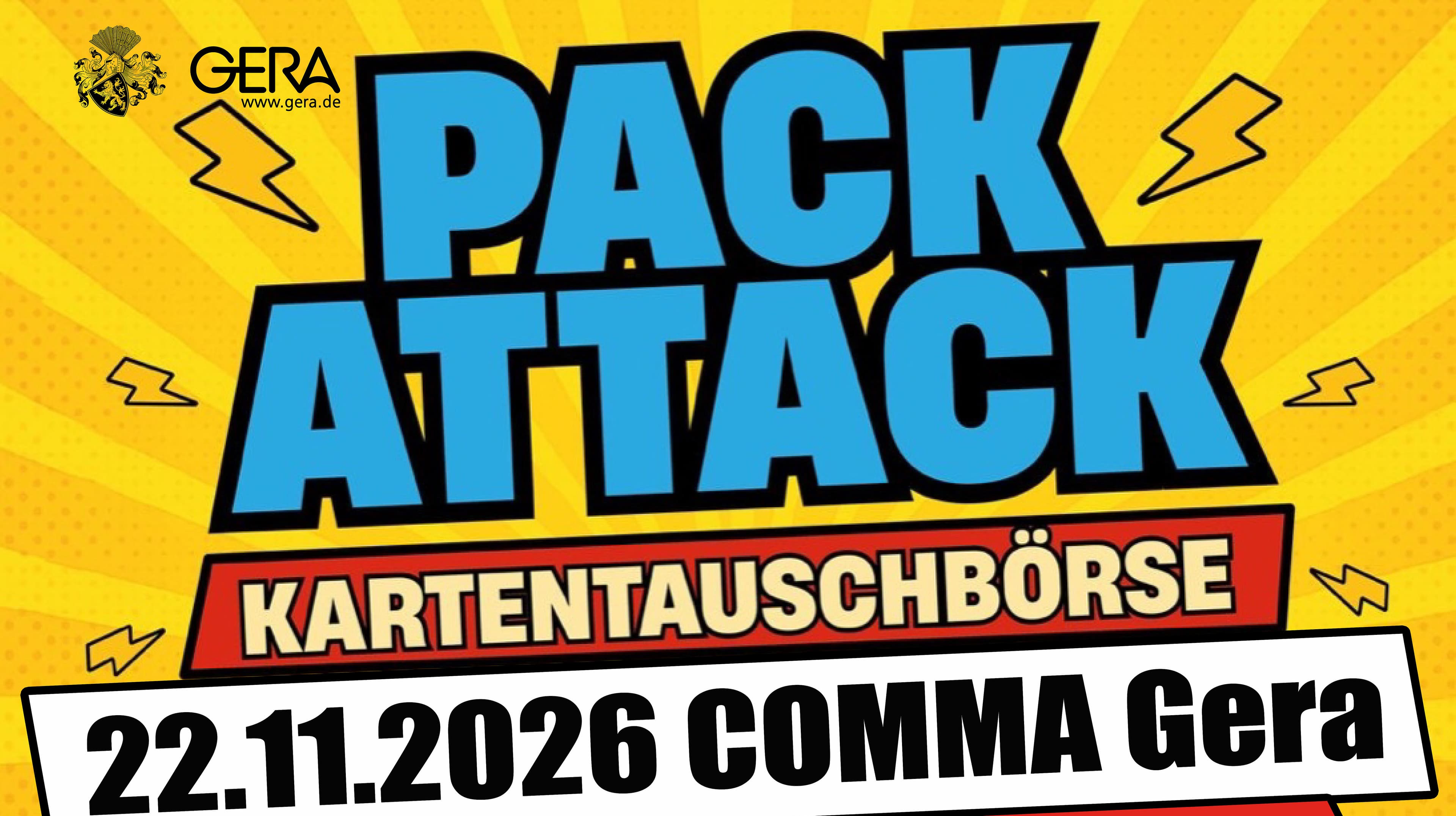 Kartentauschbörse am 22.11.2026 im Comma. © Stadt Gera