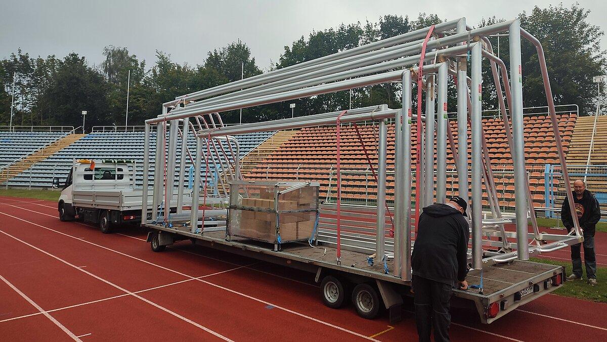 Neue Fußballtore im Stadion. © Stadt Gera