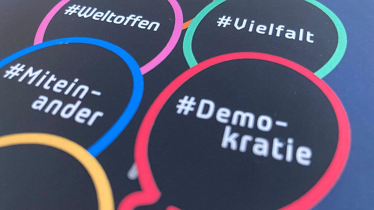 Symbolbild Kampagne Demokratie leben. © Stadt Gera