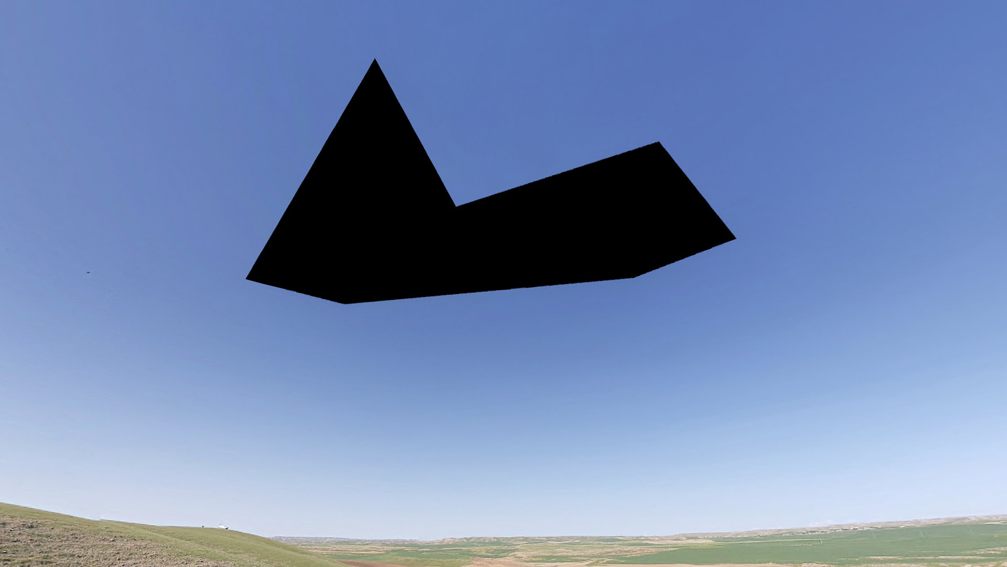 Maps Ansicht einer Landschaft mit schwarzem Bildfehler. © Raisan Hameed