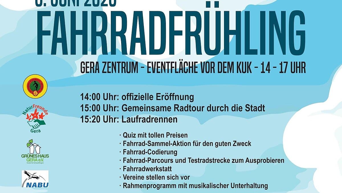 Plakat Fahradfrühling. © Stadt Gera