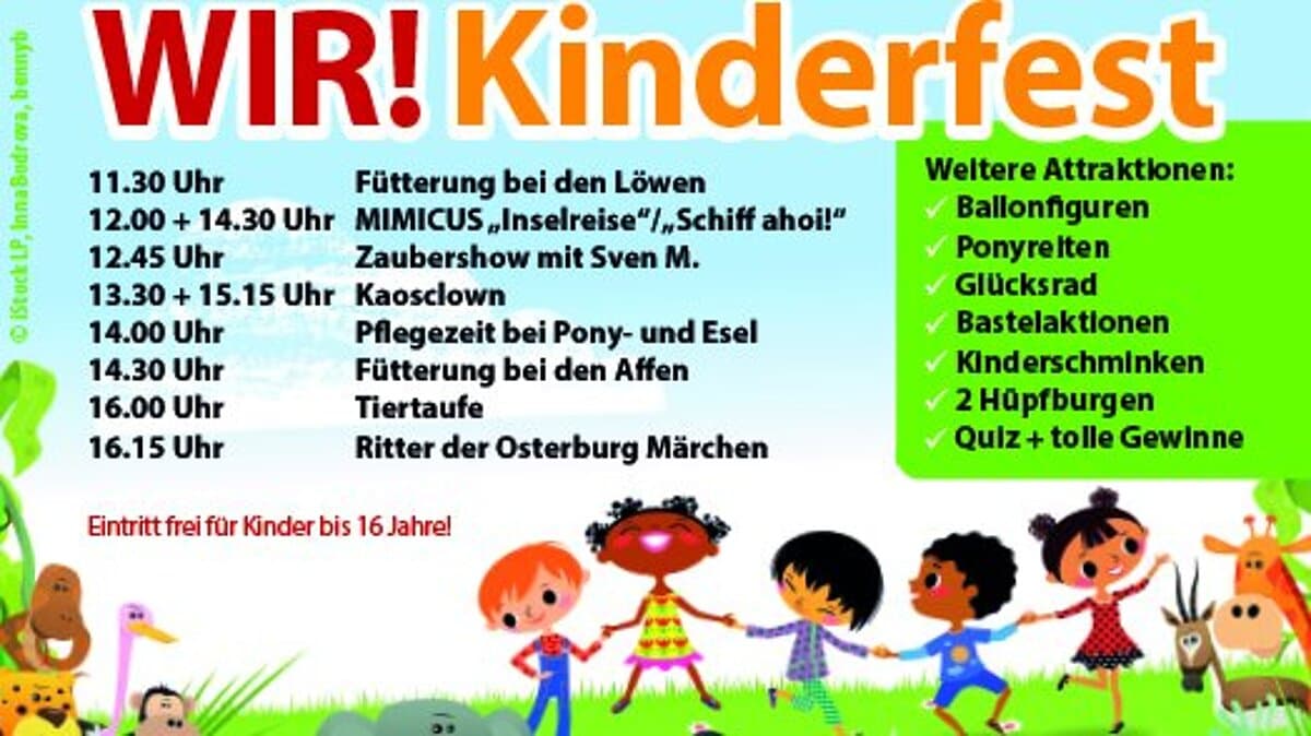 Plakat WIR! Kinderfest. © Wohngenossenschaft "Neuer Weg" eG