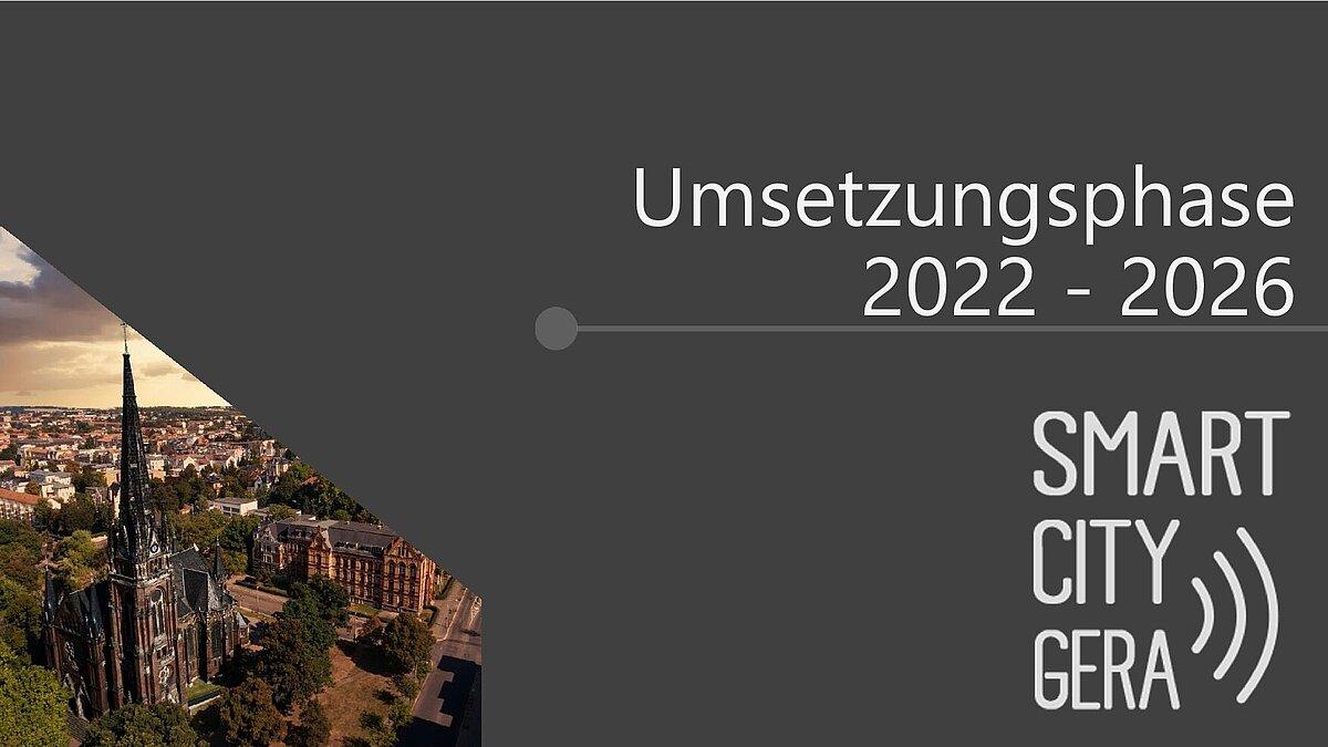 PowerPoint Überschriftsfolie "Umsetzungsphase SmartCity 2022-2026"