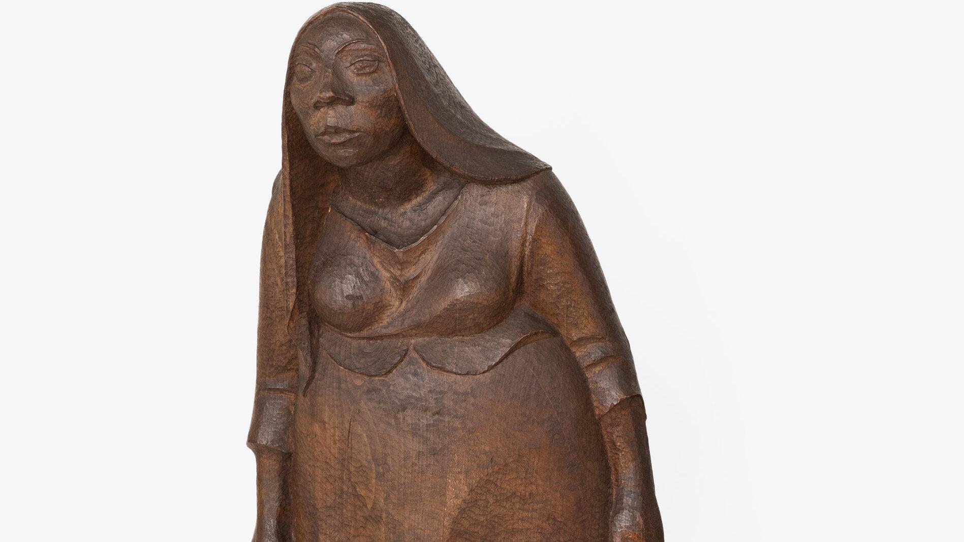 Ernst Barlach, Stehende Bäuerin, 1921, Erle. © Kunstsammlung Gera