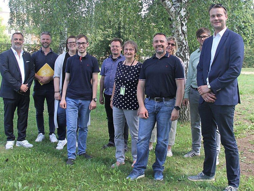 Das Smart City Team beim ersten Stadtrundgang im Sommer 2022.. © Stadt Gera