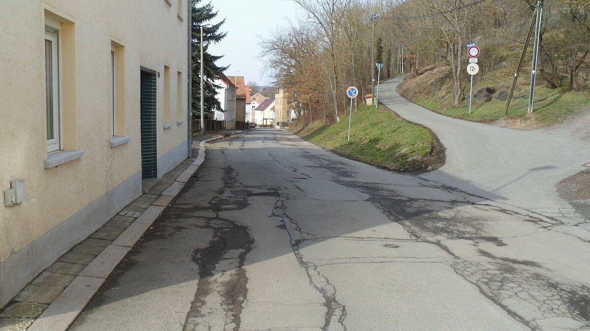 unsanierter Zustand eines Abschnittes der Salzstraße. © Stadt Gera