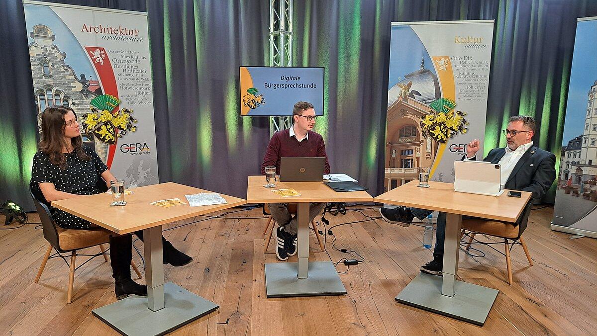 Der Bürgerdialog mit Julian Vonarb und dem Citymanagement. © Stadt Gera
