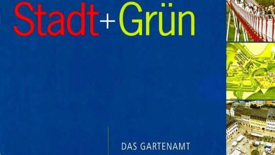 Broschüre "Stadt und Grün", blauer Einband
