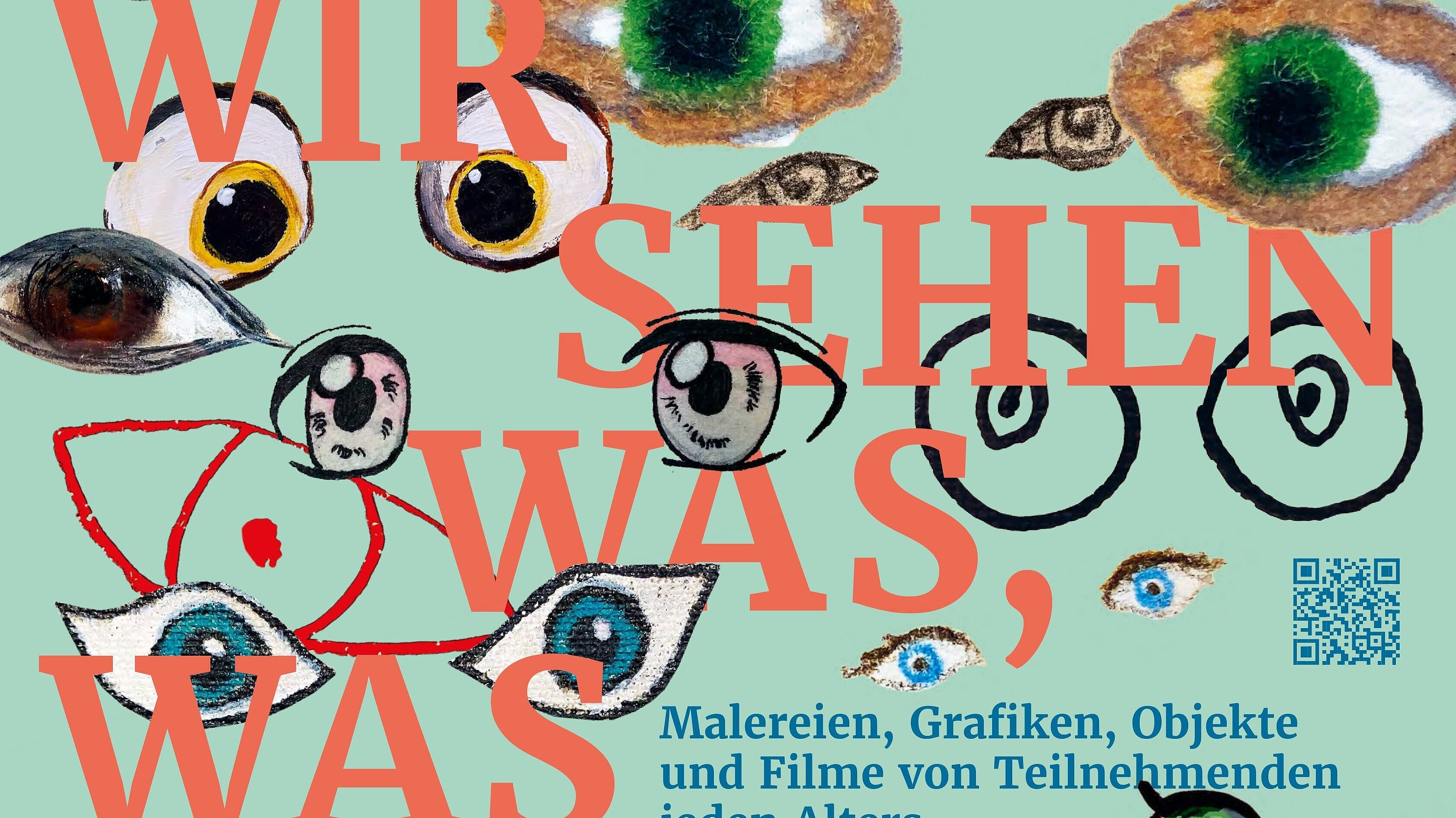 Plakat der Studioausstellung "Wir sehen was, was ihr nicht seht". © Verein Virtuosen und Schmierfinken