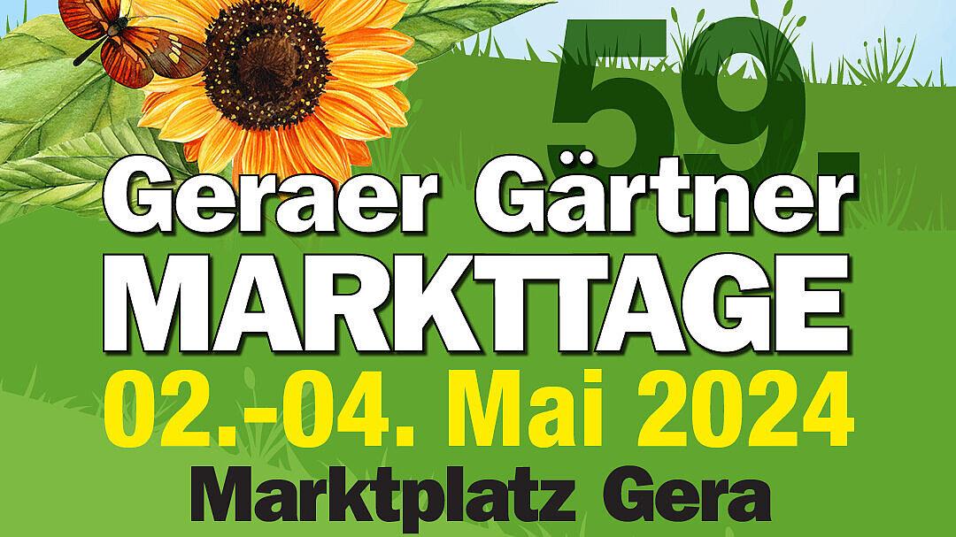 Frühjahrs-Gärtnermarkttage vom 2. bis 4. Mai auf dem Geraer Marktplatz 