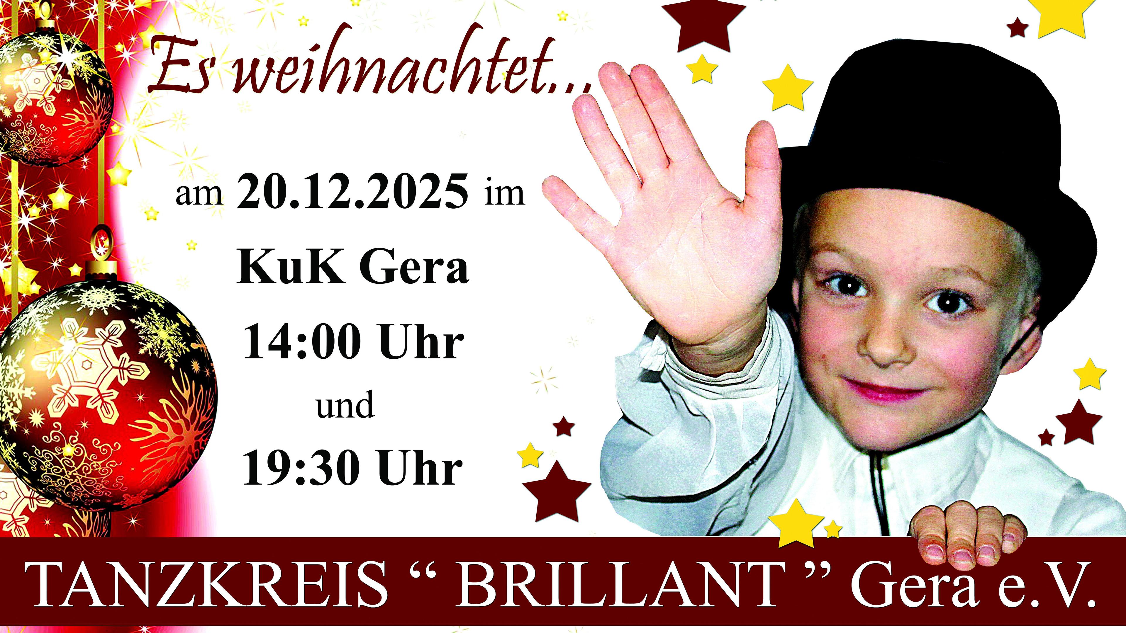 Weihnachtsshow des Tanzkreis Brillant. © Tanzkreis Brillant Gera e.V.