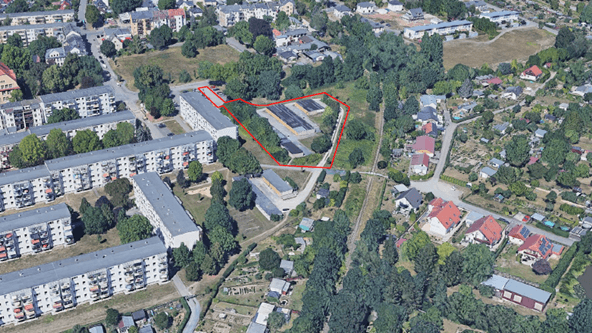 Luftbild des Garagenkomplexes. © SV Gera