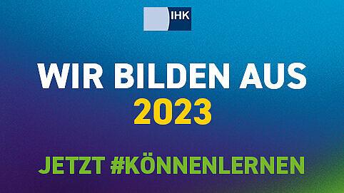 Plakat, in dem gesagt wird, "wir bilden aus". © IHK Ostthüringen zu Gera