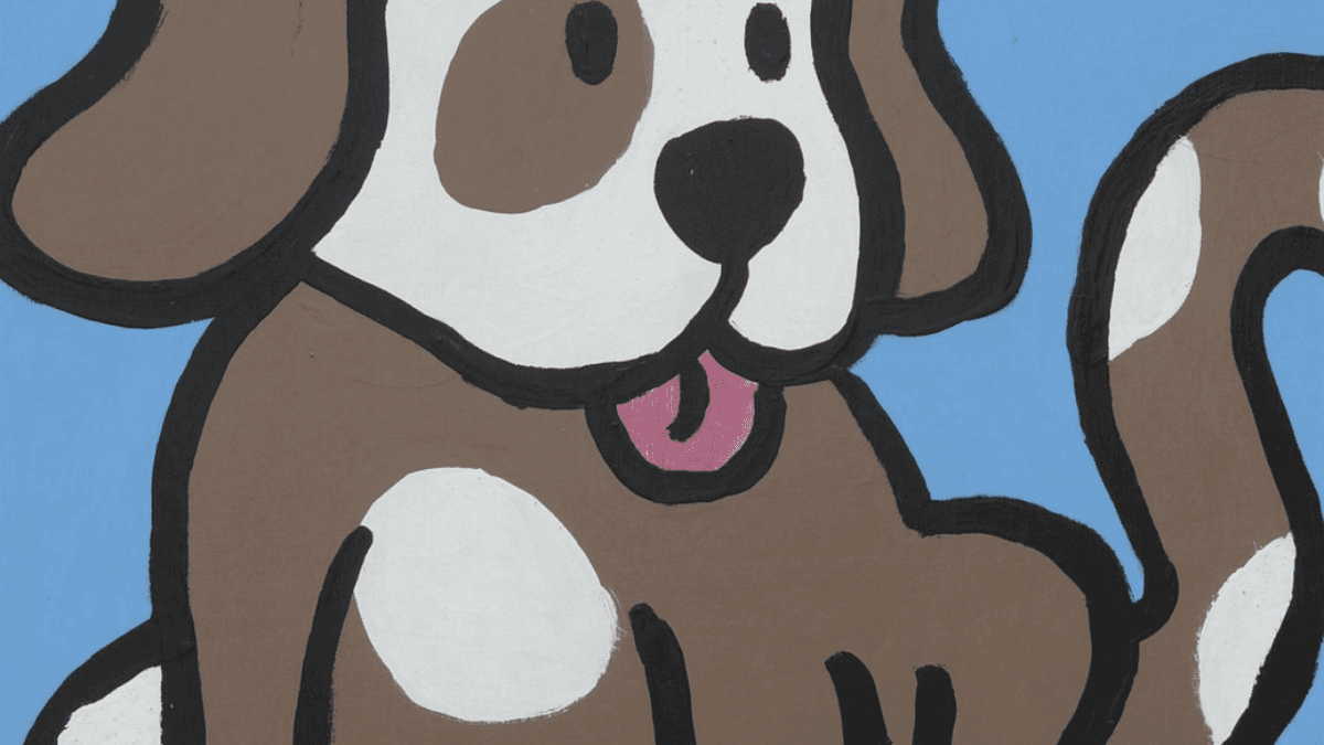 ein braun weißer Hund im Comicformat. © Pixabay