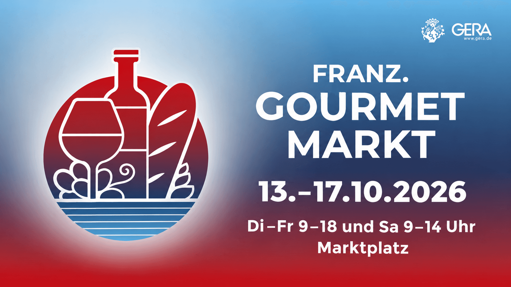 Französischer Gourmetmarkt 2026. © Stadt Gera