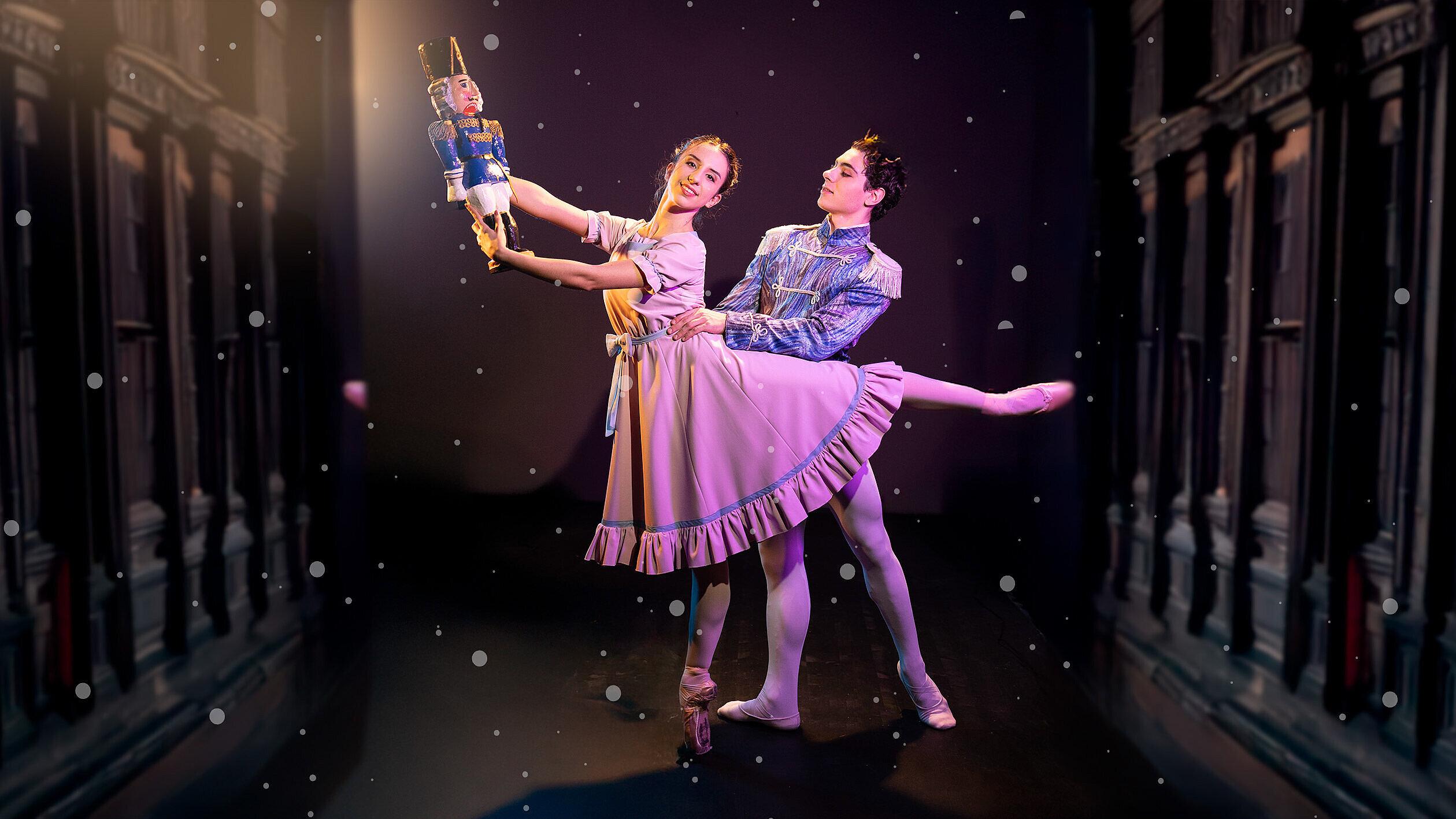 Werbebild „Der Nussknacker – Clara und die Kristallkugel“.