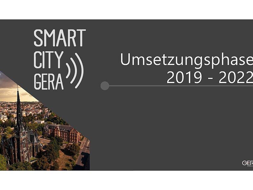PowerPoint Überschriftsfolie "Umsetzungsphase SmartCity 2019-2022"