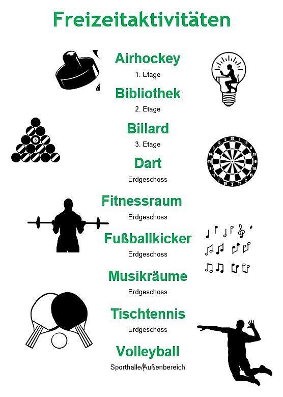 Freizeitmöglichkeiten im Internat. © Internat