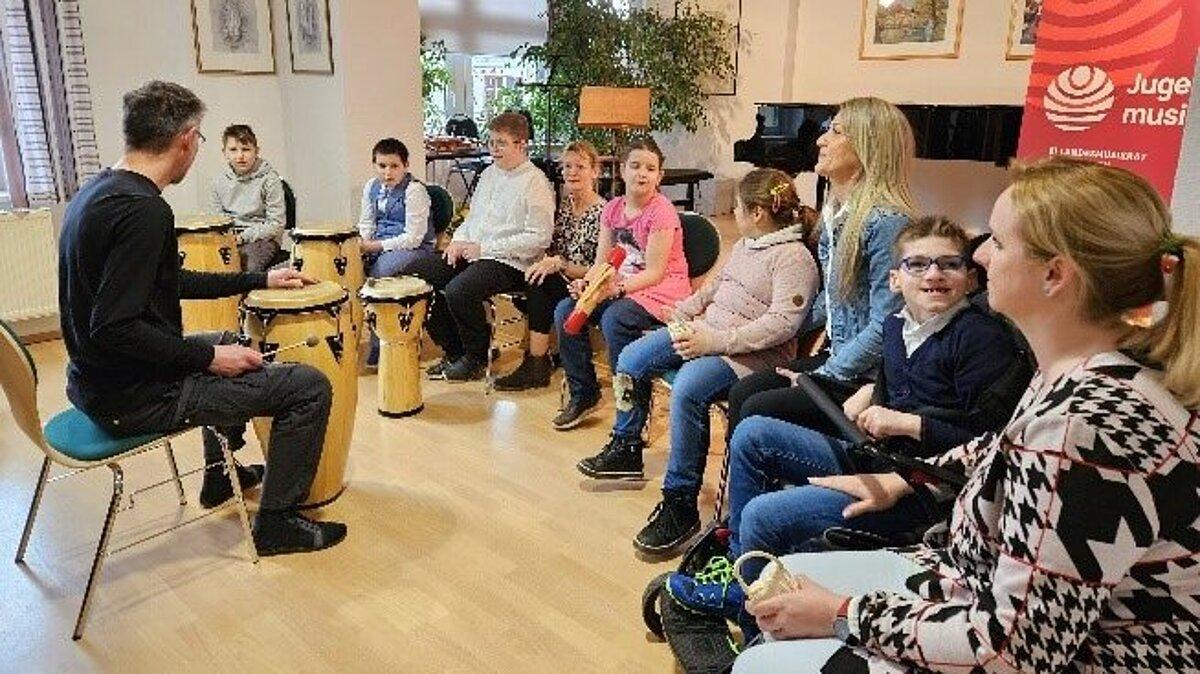 Inklusives Percussion-Ensemble. © Musikschule