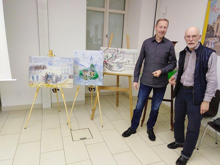 Günther Domkowsky übergibt Kunstwerke an das Stadtmuseum. © Stadtmuseum Gera