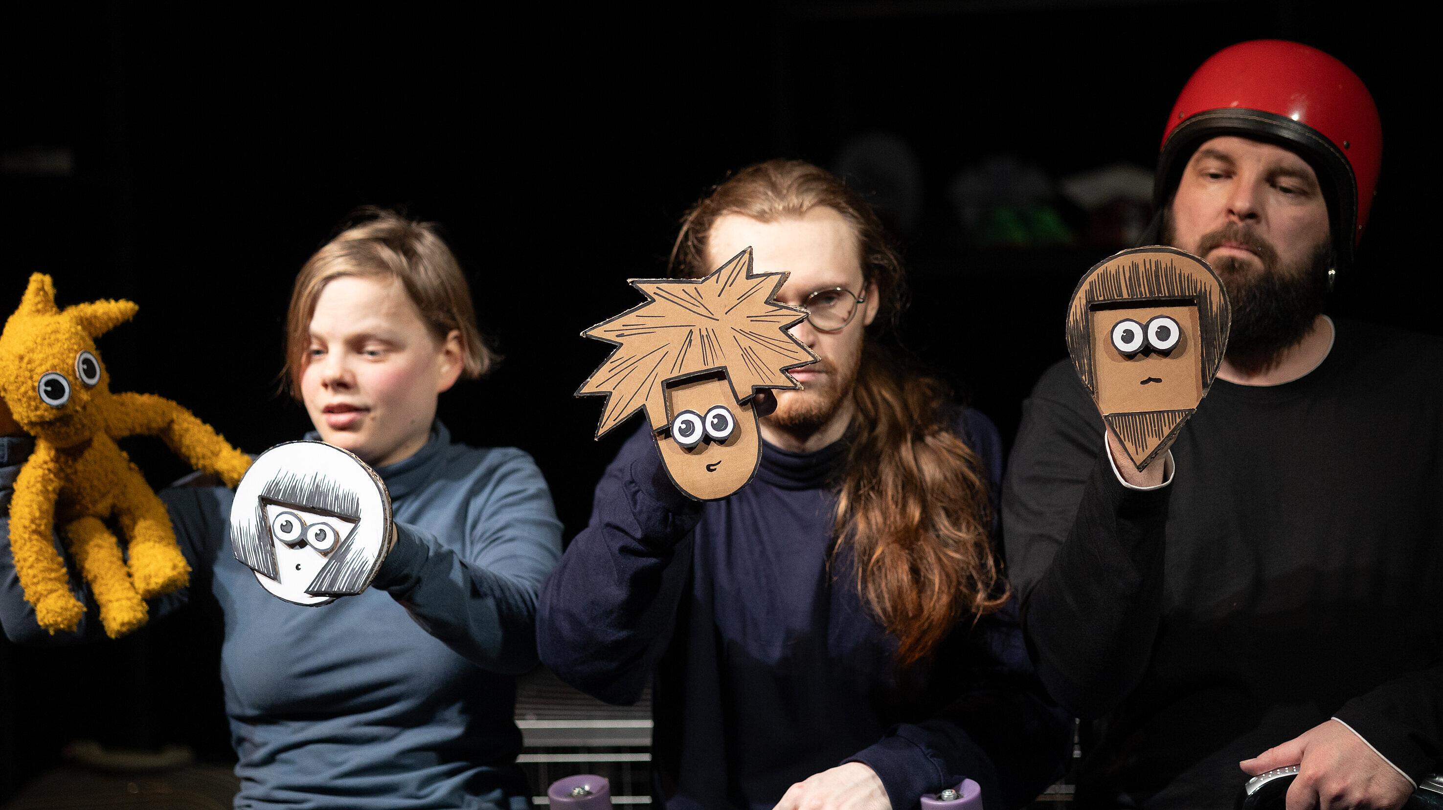 Werbebild „Boris, Babette und lauter Skelette“.